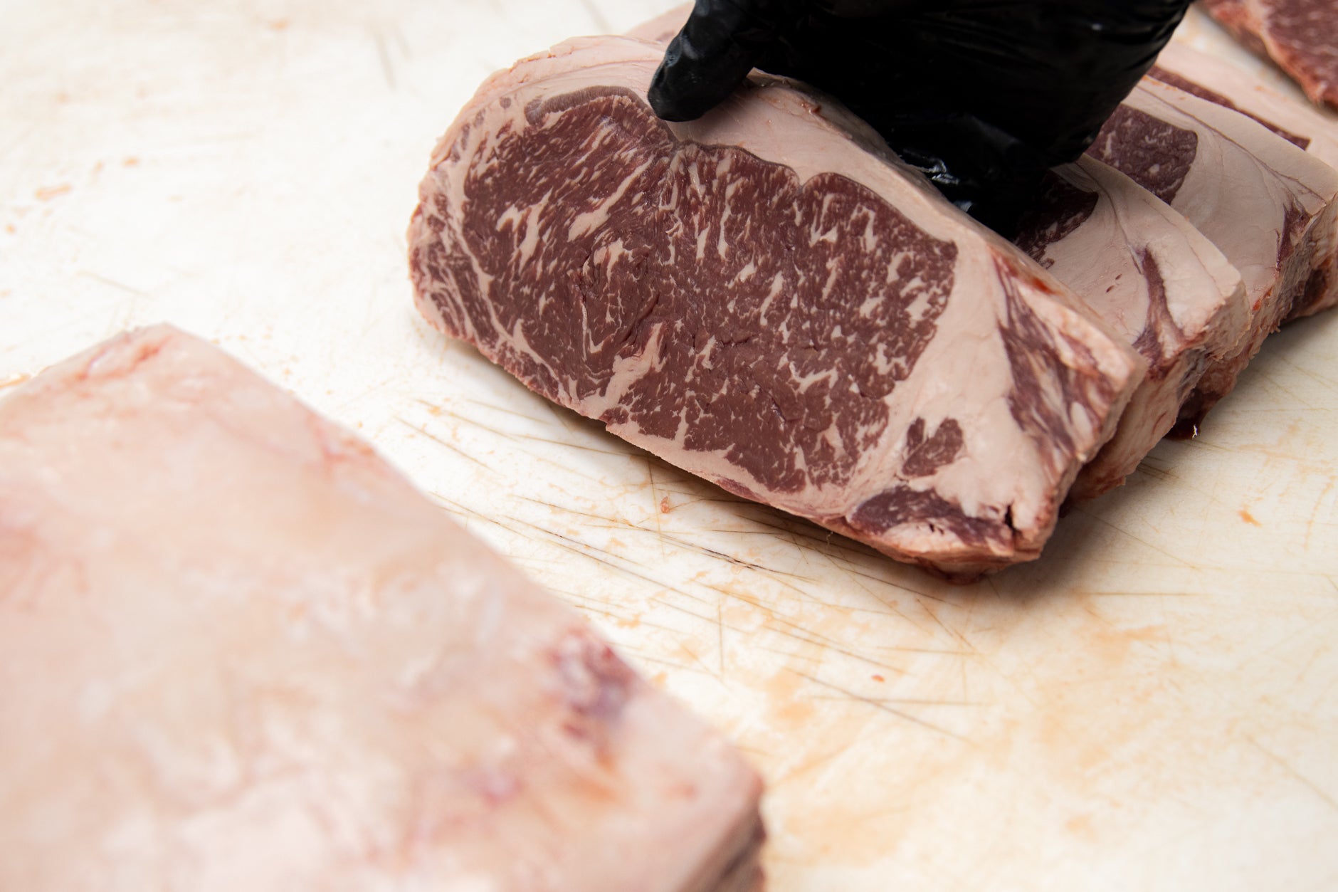 Canadian Prime Striploin, close-up