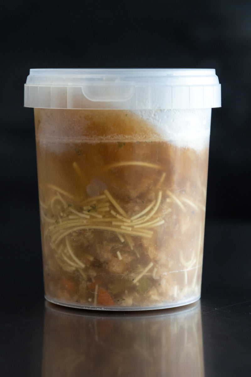 House-made chicken noodle soup