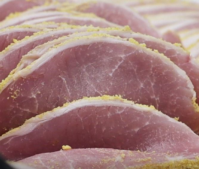 Linton Pasture peameal bacon, sliced