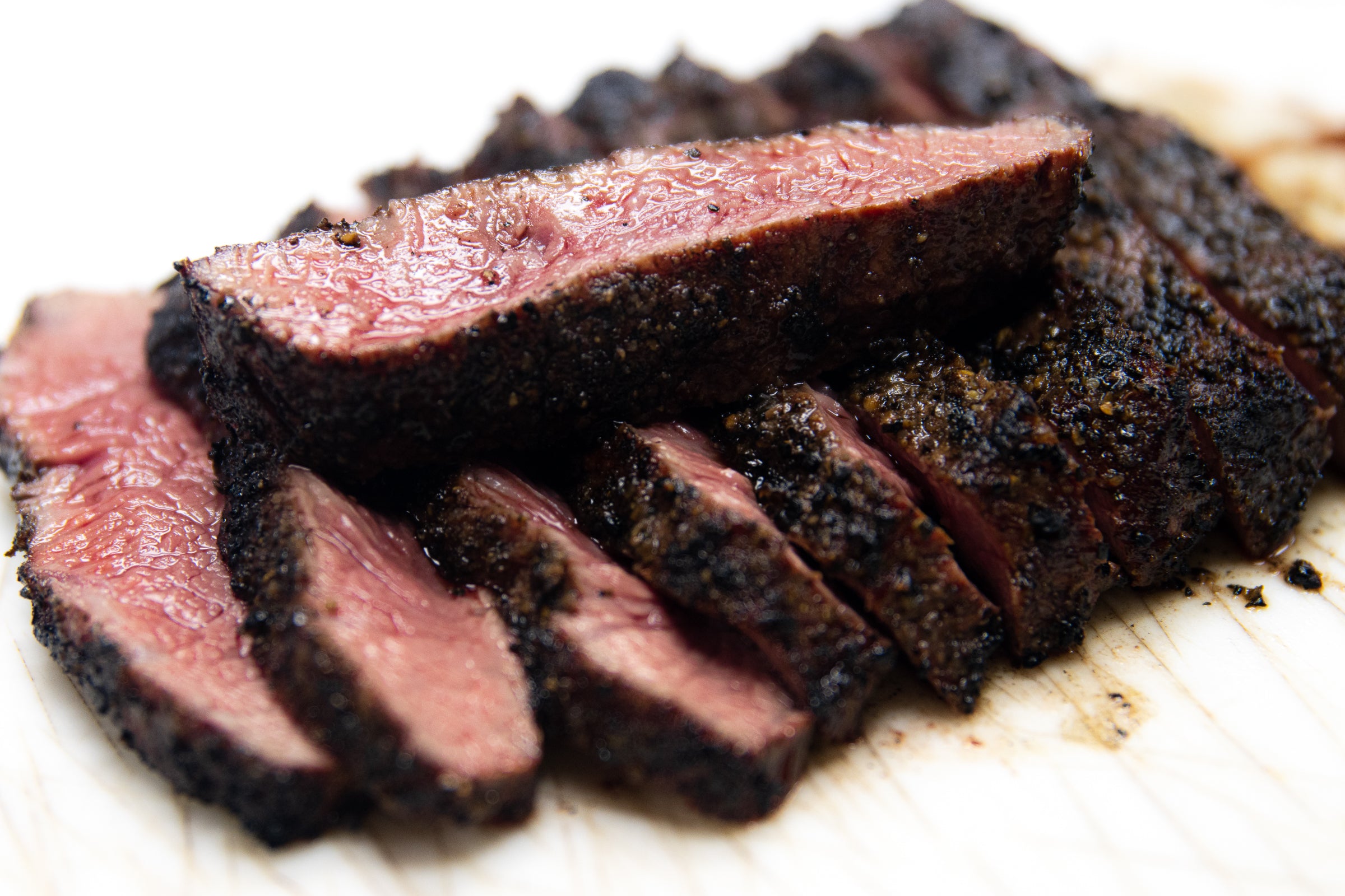 Butcher's Select flat iron, cooked and sliced