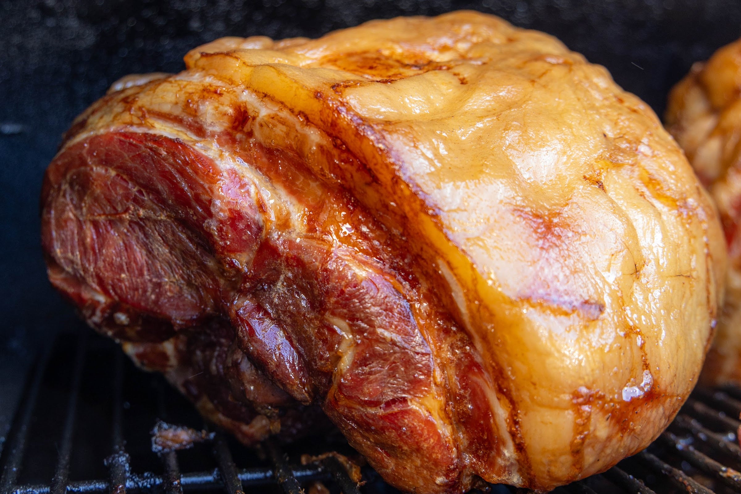 House Smoked Ham on the smoker