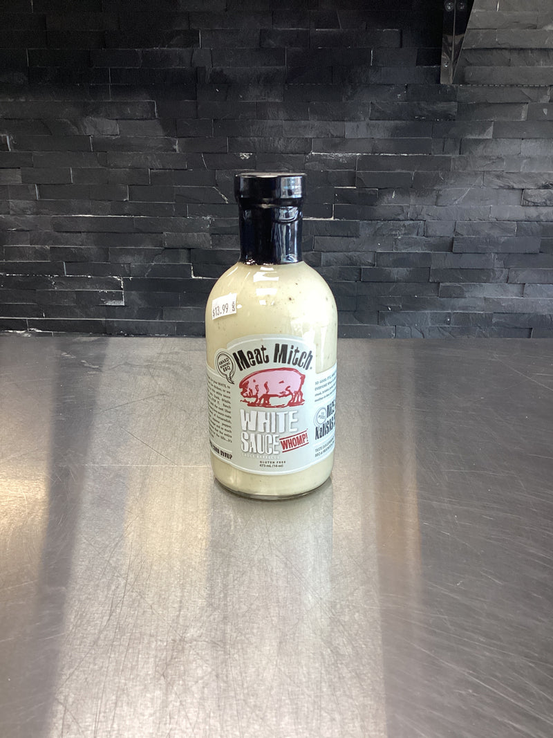 Meat Mitch White Sauce Whomp BBQ dip bottle