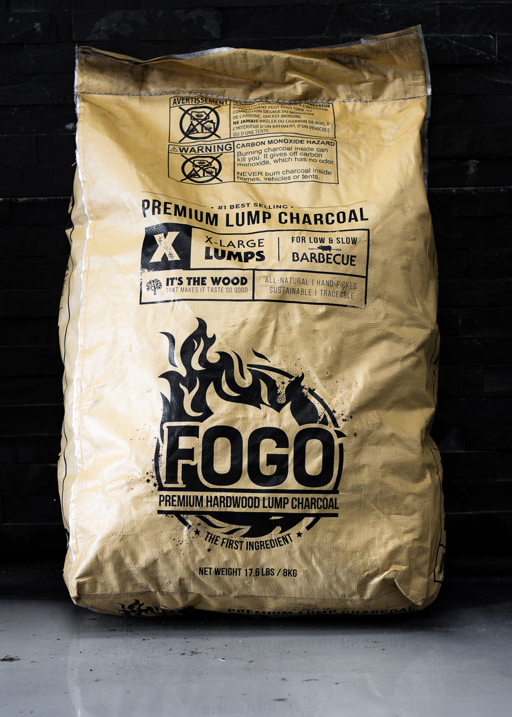 Fogo Premium Charcoal, natural hardwood lump charcoal for grilling