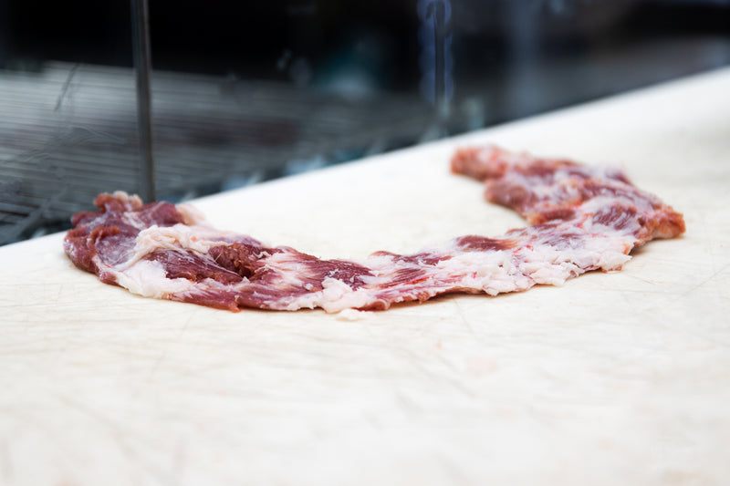 Linton Pasture Pork Secreto, a marbled pork cut from HQ Meats