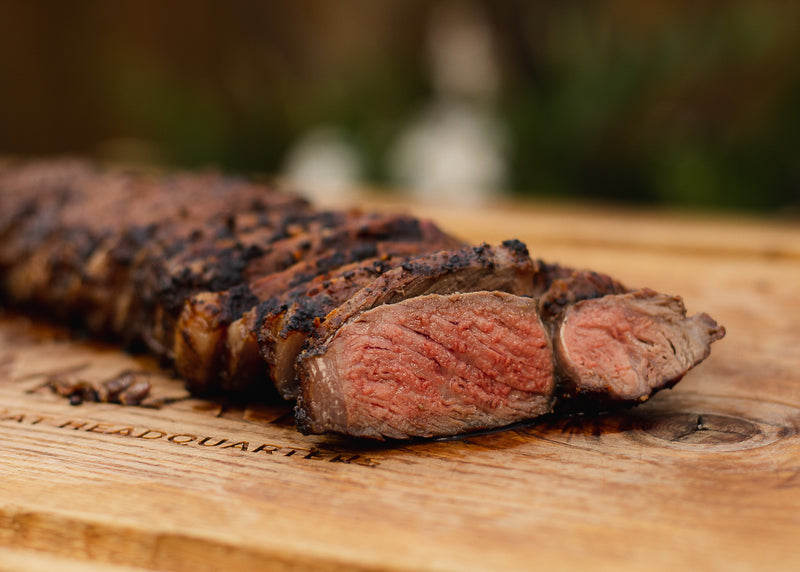 Alberta AAA New York Striploin steak, close-up
