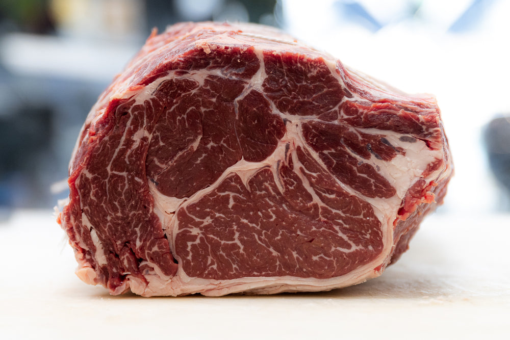 Bone-in prime rib roast from HQ Meats
