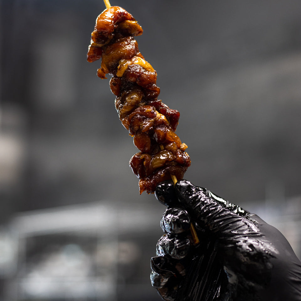 Teriyaki chicken skewers